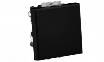 DKC Avanti Черный матовый Выключатель двухполюсный одноклавишный 2 модуля