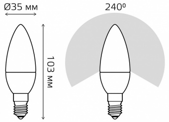 Лампа светодиодная Gauss Led Elementary E14 12Вт 4100K 33122
