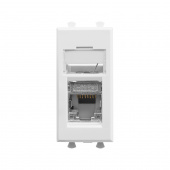 DKC Avanti Белое облако Компьютерная розетка RJ-45  категория 5е экранированная 1 модуль