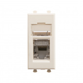 DKC Avanti Ванильная дымка Компьютерная розетка RJ-45  категория 5е экранированная 1 модуль