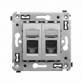 DKC Avanti Закаленная сталь Компьютерная розетка RJ-45 двойная  категория 5e