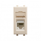 DKC Avanti Ванильная дымка Компьютерная розетка RJ-45  категория 5е 1 модуль