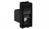 DKC Avanti Черный матовый Компьютерная розетка RJ-45  категория 6А 1 модуль