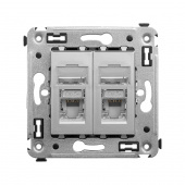 DKC Avanti Закаленная сталь Компьютерная розетка RJ-45 двойная  категория 5e экранированная