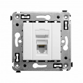 DKC Avanti Белое облако Компьютерная розетка RJ-45 в стену, кат.6 одинарная