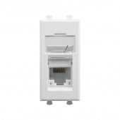 DKC Avanti Белое облако Компьютерная розетка RJ-45  категория 6А 1 модуль