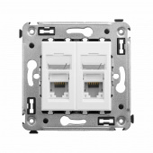 DKC Avanti Белое облако Розетка RJ-45 5e двойная