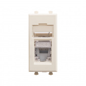 DKC Avanti Ванильная дымка Компьютерная розетка RJ-45  категория 6 экранированная 1 модуль