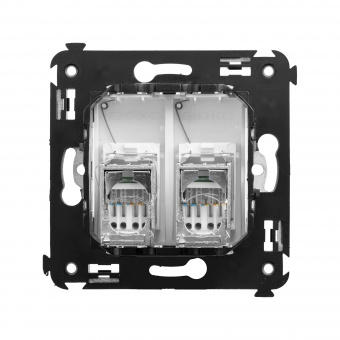 DKC Avanti Белое облако Розетка RJ-45 5e двойная экранированная