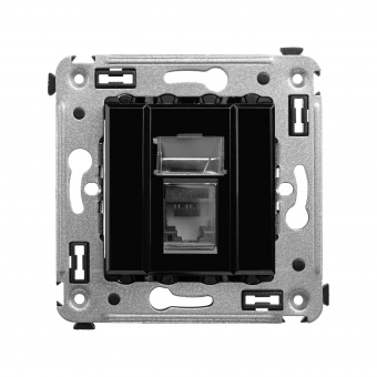 DKC Avanti Черный квадрат Компьютерная розетка RJ-45 один  категория  6