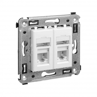 DKC Avanti Белое облако Розетка RJ-45 5e двойная