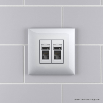 DKC Avanti Закаленная сталь Компьютерная розетка RJ-45 двойная  категория 5e