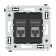 DKC Avanti Черный матовый Компьютерная розетка RJ-45 двойная категория 6 экранированная DKC Avanti Черный матовый Компьютерная розетка RJ-45 двойная категория 6 экранированная