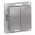 Schneider Electric AtlasDesign Алюминий Выключатель 2-клавишный сх.5, 10АХ ATN000351