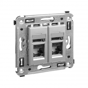 DKC Avanti Закаленная сталь Компьютерная розетка RJ-45 двойная  категория 5e