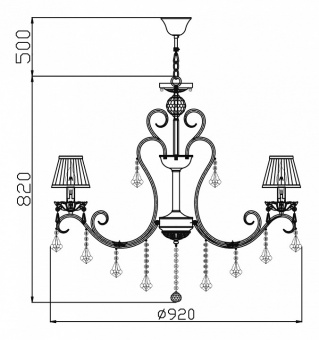 Подвесная люстра Maytoni Triumph ARM288-10-G