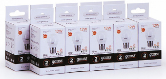 Лампа светодиодная Gauss LED Elementary E27 12Вт 3000K 53212