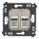 DKC Avanti Ванильная дымка Компьютерная розетка RJ-45 двойная  категория 6
