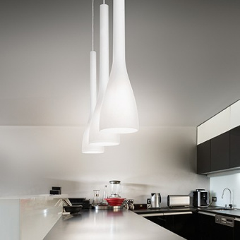 Подвесные светильники Ideal Lux FLUT SP1 SMALL NERO