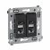 DKC Avanti Черный матовый Компьютерная розетка RJ-45 двойная категория 6 экранированная DKC Avanti Черный матовый Компьютерная розетка RJ-45 двойная категория 6 экранированная
