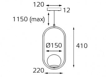 Светильник подвесной ITALLINE Bolla SP 6239 brass 