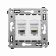 DKC Avanti Белое облако Компьютерная розетка RJ-45 двойная  категория 6