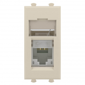 DKC Avanti Ванильная дымка Компьютерная розетка RJ-45  категория 6 1 модуль