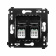 DKC Avanti Черный матовый Компьютерная розетка RJ-45 двойная  категория 6А