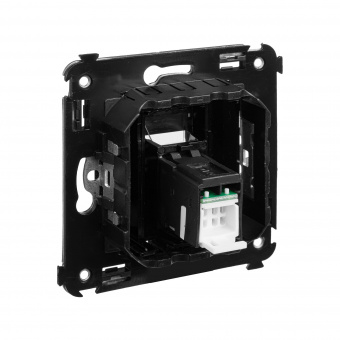 DKC Avanti Черный матовый Компьютерная розетка RJ-45 один  категория 6А