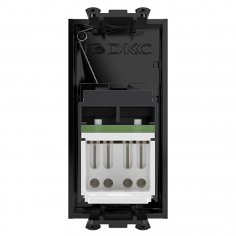 DKC Avanti Черный квадрат Розетка Компьютерная RJ-45  категория  5е 1 модуль