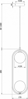 Подвесной светильник Maytoni Ring MOD013PL-02BS