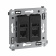 DKC Avanti Черный матовый Компьютерная розетка RJ-45 двойная  категория 6А