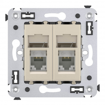 DKC Avanti Ванильная дымка Компьютерная розетка RJ-45 двойная  категория 5e