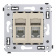 DKC Avanti Ванильная дымка Компьютерная розетка RJ-45 двойная  категория 5e