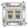 DKC Avanti Ванильная дымка Компьютерная розетка RJ-45 двойная  категория 6