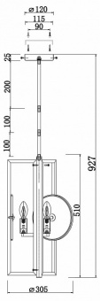 Люстра на штанге Maytoni Marmo MOD099PL-03G