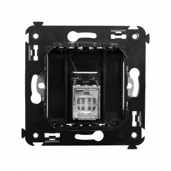 DKC Avanti Черный матовый Компьютерная розетка RJ-45 один  категория 5e. Экранированная