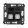 DKC Avanti Черный квадрат Компьютерная розетка RJ-45 двойная  категория  6А