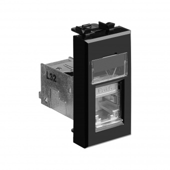 DKC Avanti Черный квадрат Компьютерная розетка RJ-45  категория 6