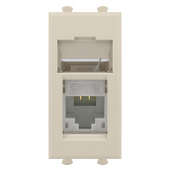 DKC Avanti Ванильная дымка Компьютерная розетка RJ-45  категория 5е 1 модуль