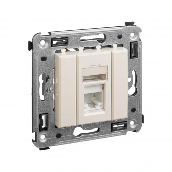 DKC Avanti Ванильная дымка Компьютерная розетка RJ-45 один  категория 5e