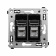 DKC Avanti Черный квадрат Компьютерная розетка RJ-45 двойная  категория 6 экранированная