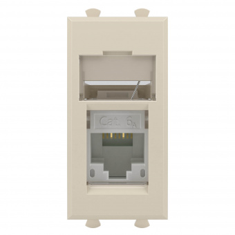 DKC Avanti Ванильная дымка Компьютерная розетка RJ-45  категория 6А 1 модуль