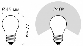 Лампа светодиодная Gauss LED Elementary Globe E27 10Вт 4100K 53220