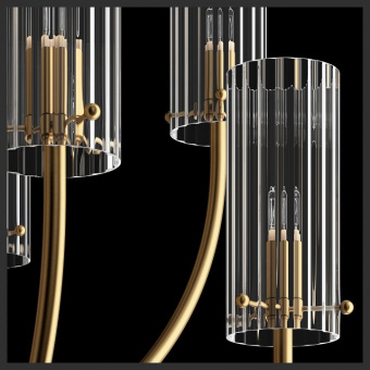 Люстра на штанге Maytoni Arco MOD223PL-08BS