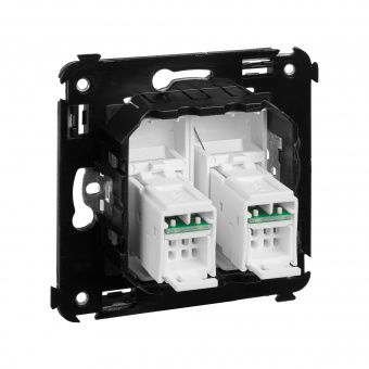 DKC Avanti Белое облако Компьютерная розетка RJ-45 двойная  категория  6А
