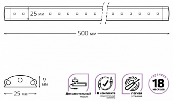 Модульный светильник Gauss Add F 9022533206