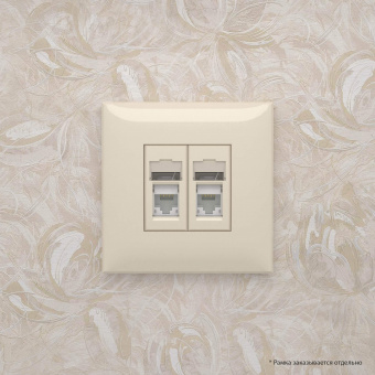 DKC Avanti Ванильная дымка Компьютерная розетка RJ-45 двойная  категория 5e