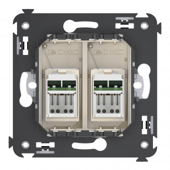DKC Avanti Ванильная дымка Компьютерная розетка RJ-45 двойная  категория 5e