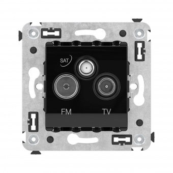 DKC Avanti Черный квадрат Розетка TV-FM-SAT